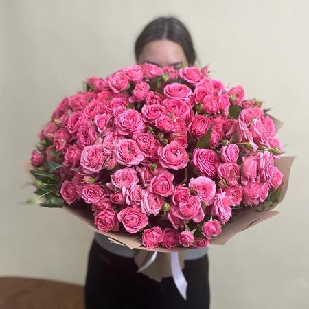 Букет 51 кустовая роза розовая